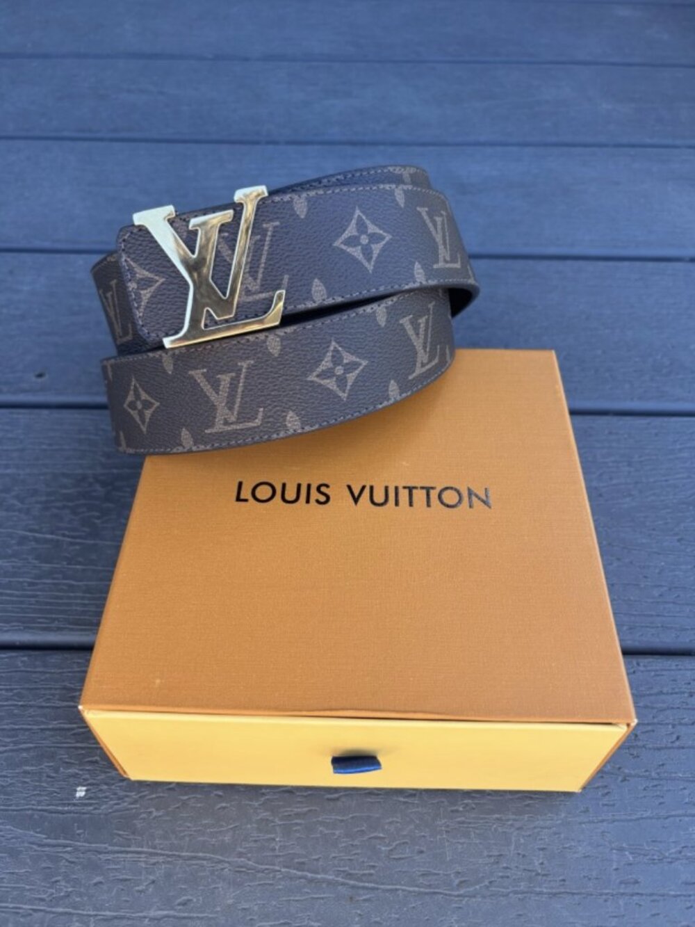 Louis Vuitton Authentic Monogram Grown Belt New 110/44 40mm